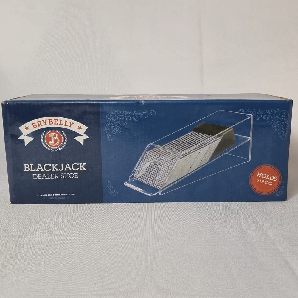 Brybelly Acrylic Professional 6 Deck Blackjack Dealer Shoe Poker Bridge Card NEW